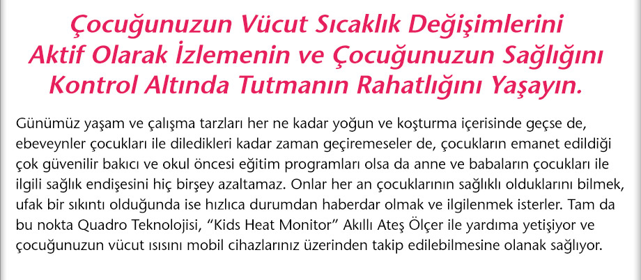 quadro, kids heat monitor, ates ölçer, diijital termometre