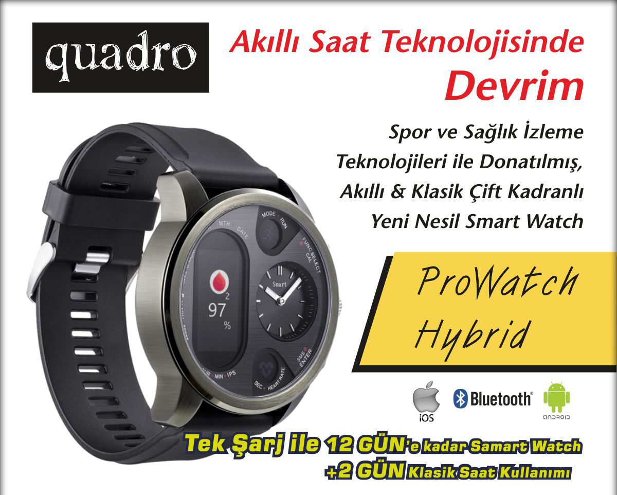 quadro, prowatch hybrid, akıllı saat, smart watch, uygulama, apk, download